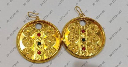 NEPALI TRADITONAL 3 STEP SMALL Gold-plated Plated Crystal Necklace